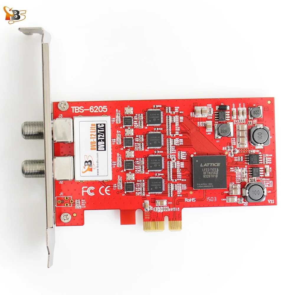 TBS6205 DVB-T2/T/C Quad TV Tuner PCIe Card for Watching UK Freeview SD and HD Channels on PC