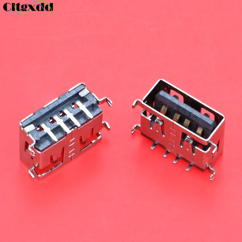 Cltgxdd 10 мм короткий корпус 2,0 USB разъем 4 pin 90 градусов AF изгиб Pin USB гнездо для настольных ПК и т. Д