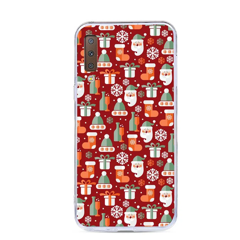 Рождественские Чехлы для Samsung Galaxy A7 2018 силиконовый чехол ТПУ A750F A750 SM-A750F A 7 A72018 6 0 |