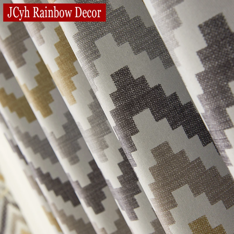 Современные затемняющие шторы в желтую рябь для гостиной оконные занавески