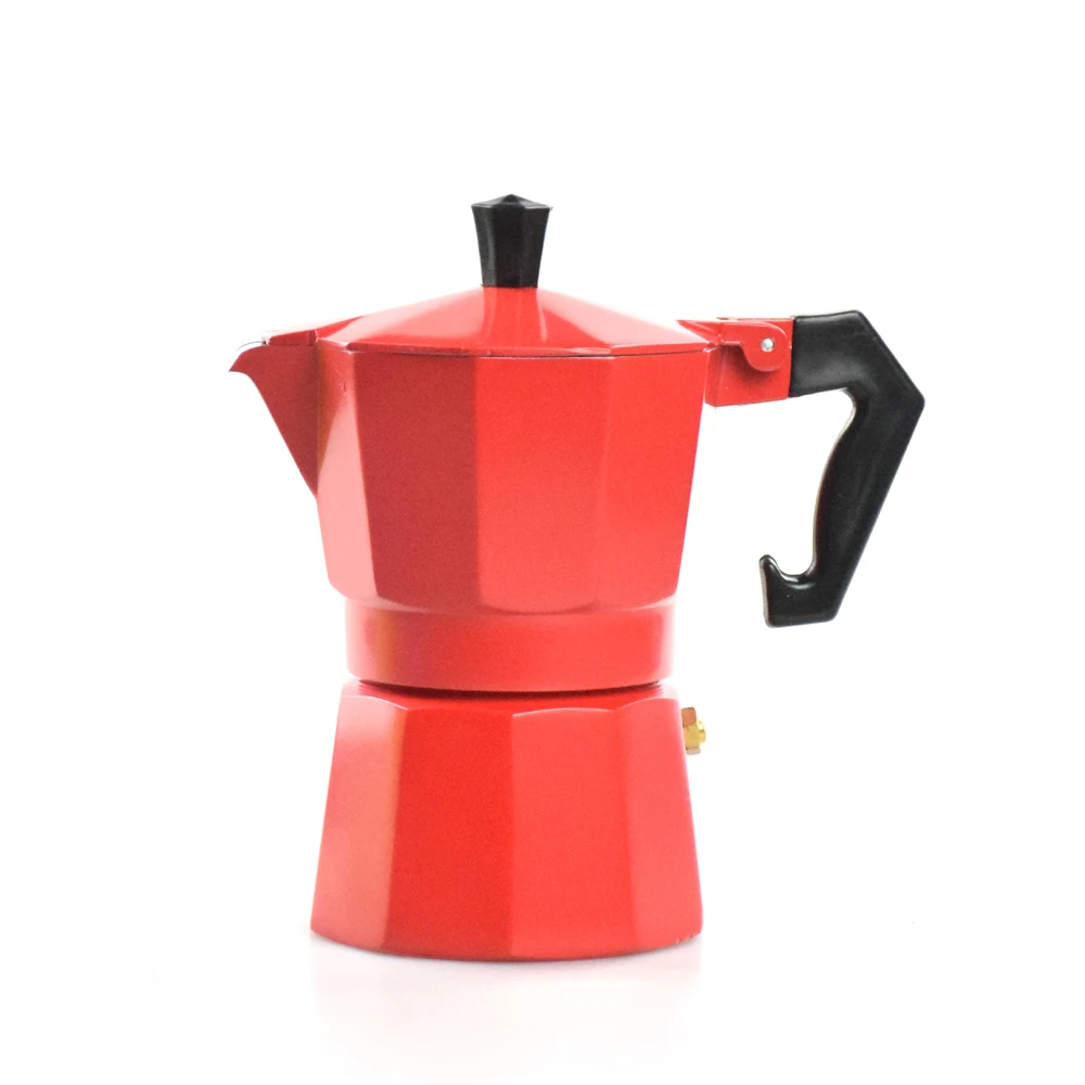 Эко кофе алюминий кофе Moka горшок 100 мл Итальянская Кофеварка эспрессо кофе Перколятор красочные бариста инструменты