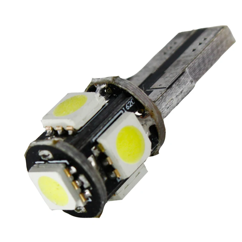 4 шт. T10 W5w Canbus Белый Синий Красный 5smd автомобильный светильник 194 168 ошибка Клин для