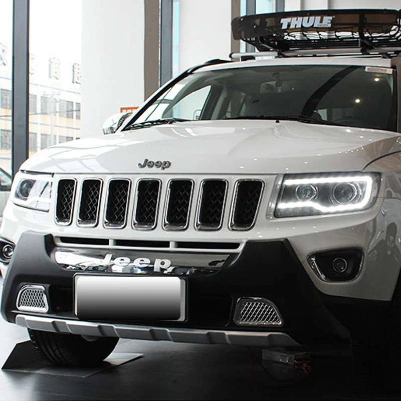 Wzjoo 2 шт 35 Вт светодиодные фары для 2013- Jeep Grand Cherokee черный корпус лампы фар в сборе