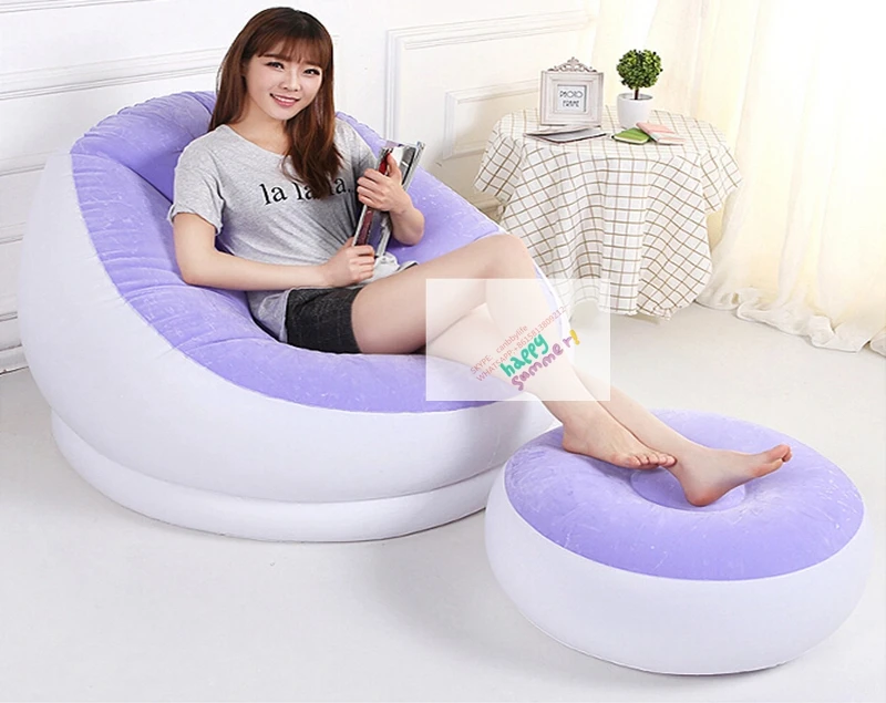 Горячая продажа Intex кафе шезлонг цветное надувное кресло для отдыха с подставкой