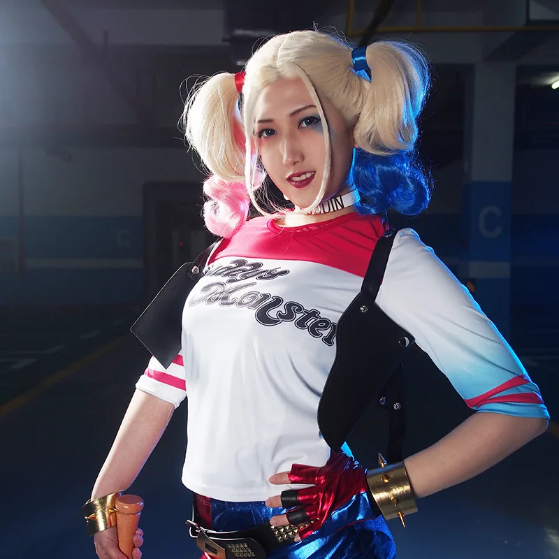 New Halloween Adult Harley Quinn Suicide Squad Pajamas Sets Women Cosplay Costumes Full Set Women Accessories Halloween Costumes