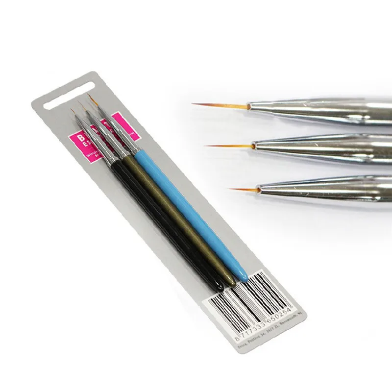 Новинка хит продаж 3 шт. ручка для дизайна ногтей узор силиконовые трубки