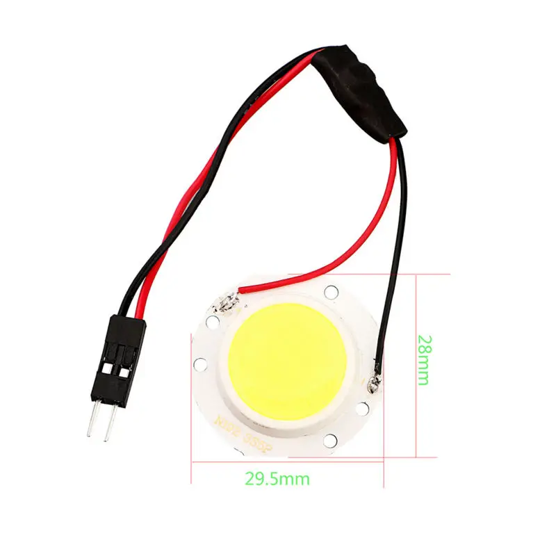 YM E Bright 6 шт./партия COB LED 12 В 24 15SMD кругласветильник цвета с T10 + фестон адаптер