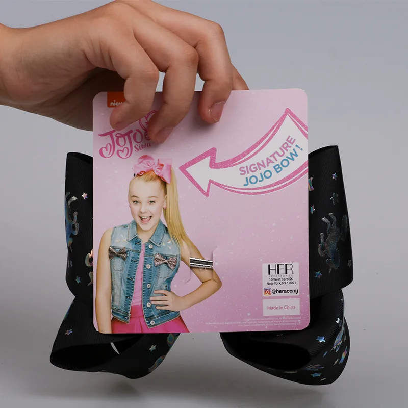 Бант для волос JOJO Siwa 8 дюймов большие радужные Детские аксессуары единорог