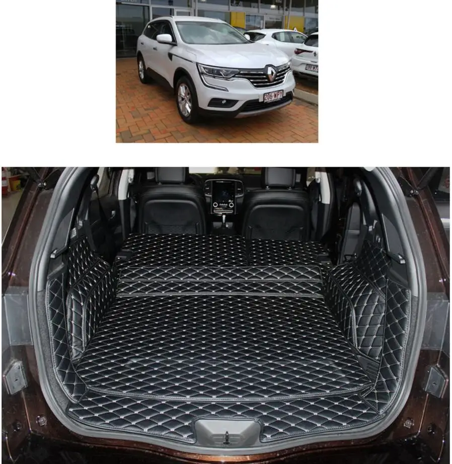 Коврик для багажника из волоконной кожи renault koleos 2016 2017 2018 2019 Samsung QM6 автомобильные