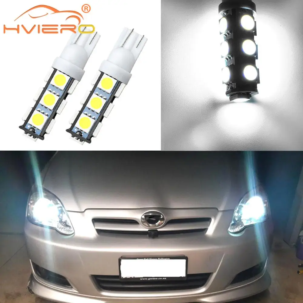 10X белый T10 5050 13smd 194 168 192 Автомобиль Авто Светодиодный Боковой габаритный фонарь Парковка резервная лампочка 194 168 W5W светодиодный Клин лампа AC/DC 12V