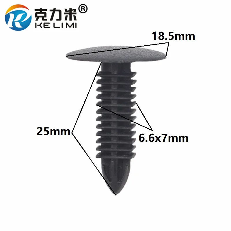 100 шт. заклепки для внутренней отделки автомобиля 7 мм|buckle fastener|black plastic rivetsplastic rivet |