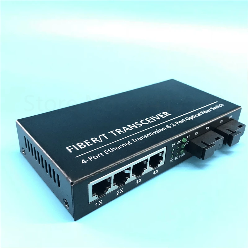 Коммутатор Gigabit Ethernet 2G4E 10/100/1000M волоконно оптический медиаконвертер с одним
