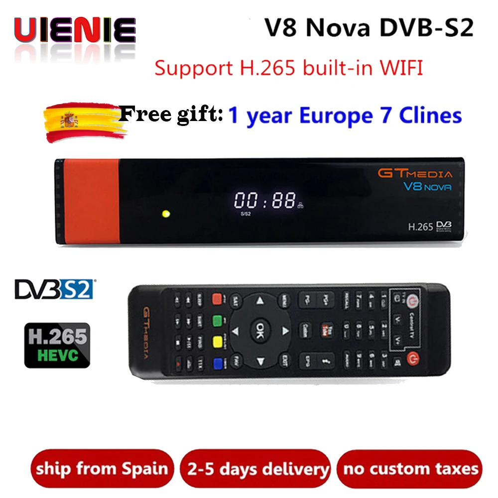 Freesat V8 обновления Gtmedia V8 NOVA спутниковый ТВ приемник DVB-S2 Европа Клин для детей в возрасте от 1 года Встроенный Wi-Fi модем высокое качество стабильное