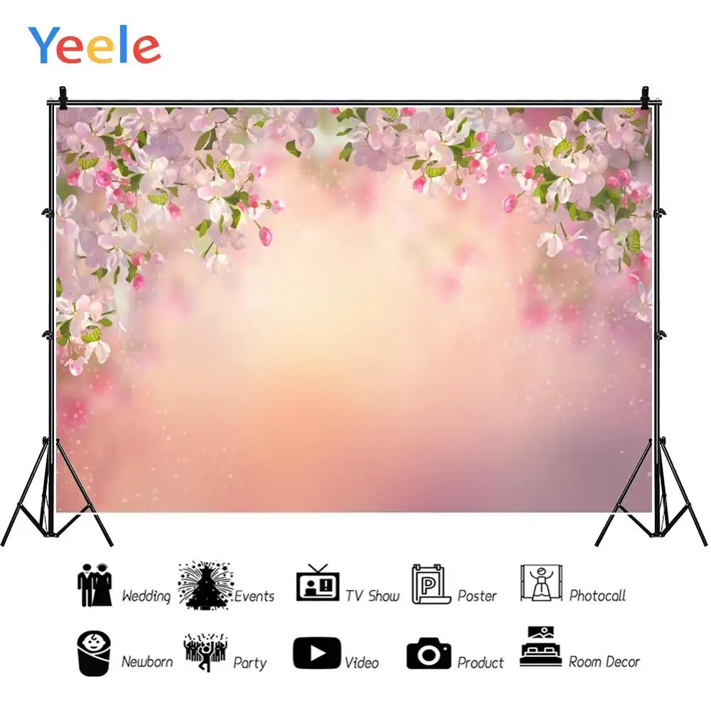 Yeele Свадебный фотосессия цветочное освещение с эффектом «Боке» обои фон для фотосъемки персонализированные фотографические фоны для фотостудии