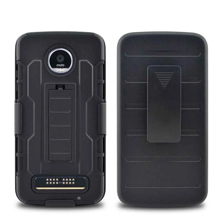 Outdoor 3 in 1 Armor Case for Motorola Moto Z Play XT6135 Stand Cover Heavy Duty Hybrid Hard Rugged Coque ZPlay 5.5" |