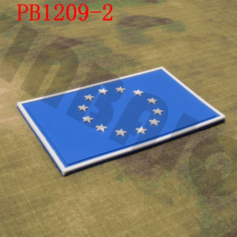 3D ПВХ патч пользовательский Национальный флаг Европейского союза флаг Евросоюза тактический для поддержания боевого духа