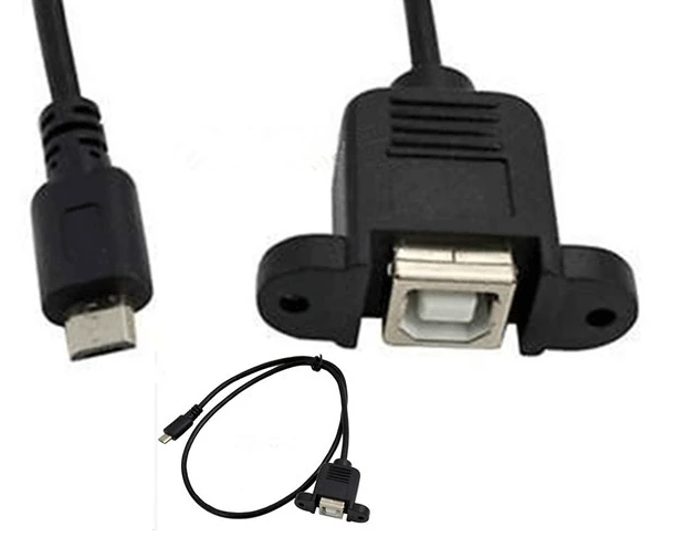 50 см 5Pin Micro USB B Male to USB2.0 Female Socket Data Cable Line Printer Panel Mount |