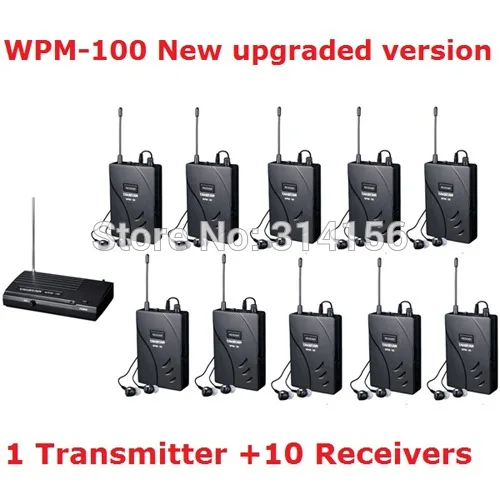 Новая версия Takstar WPM-100 UHF сценическая Беспроводная система монитора наушники