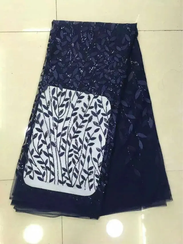 

African Net Lace Fabric French Best Sequins High Quality Tricolor Sequins Lace Fabric for 2017 Nigeria Tulle Fabric for Dress