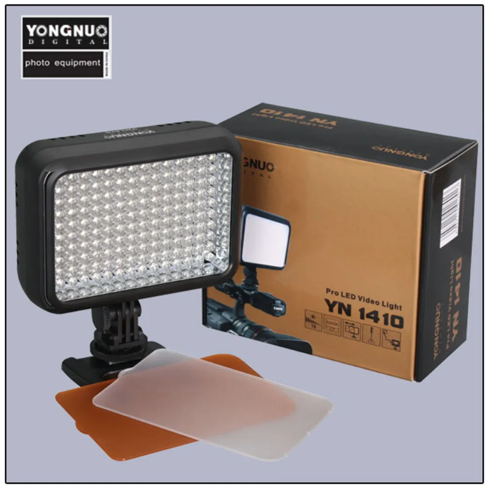 YONGNUO YN1410 светодиодный светильник для видеосъемки двухцветный 140 светодиодный фонарь для камеры фотографическое Освещение 3200 K-5500 K для фотостудии DSLR камеры