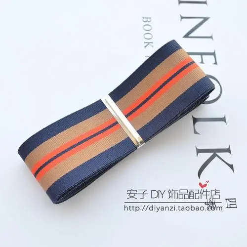 Dark blue 25 мм черный красный зеленый полосы корсажная лента DIY аксессуары для одежды ручной работы швейный материал бант для волос аксессуары(1 ярд/лот - Цвет: Dark blue