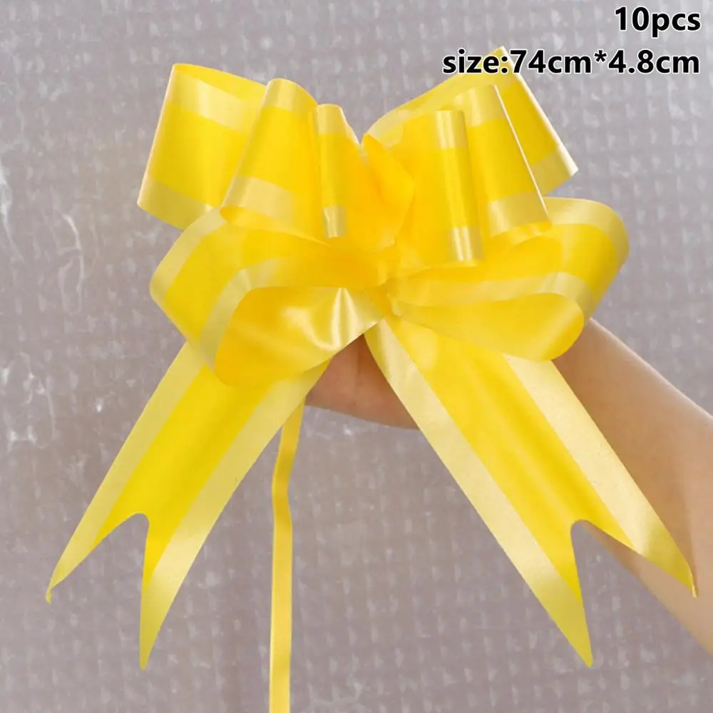Pull Flowers 5 Taoup 10 шт. пряжа бант лента-цветок сладкий подарок упаковка свадебный Декор Аксессуары для мероприятий вечерние банты ленты - Цвет: Pull Flowers 5