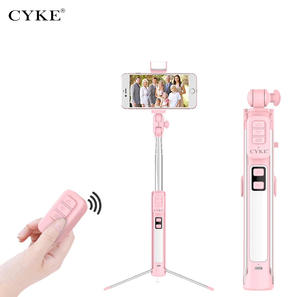 CYKE 160 см Bluetooth селфи палка Портативный штатив заполняющий свет с беспроводным