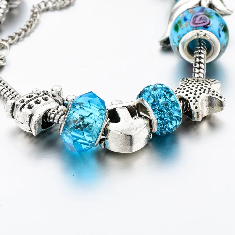 Женский браслет с подвеской в виде звезды якоря Дельфина Европейский