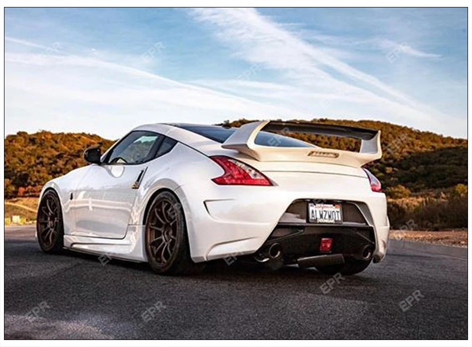 Для Nissan 370Z Z34 AM Стиль FRP+ карбоновый спойлер багажника КРЫЛО кузова Комплект 370Z тюнинг часть AM задний спойлер(с светильник 2009