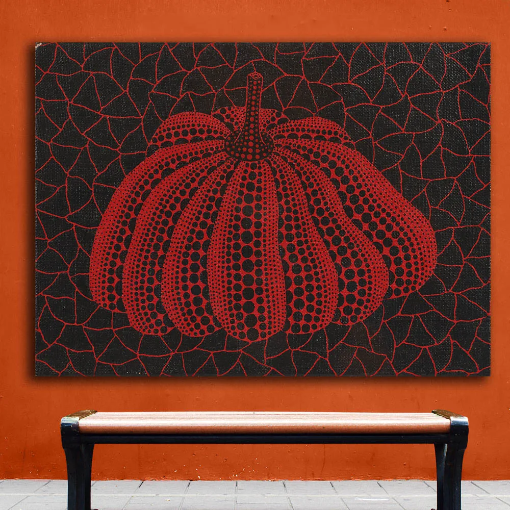 Картина маслом на стену Yayoi Kusama с тыквой (4) домашняя декоративная картина для