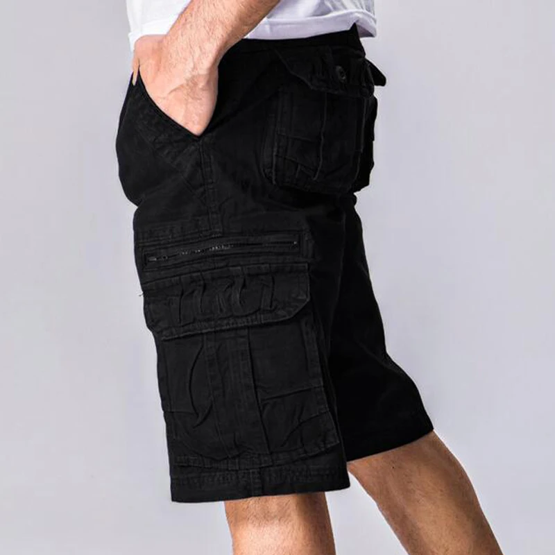 Шорты мужские повседневные с несколькими карманами хлопковые Бермуды