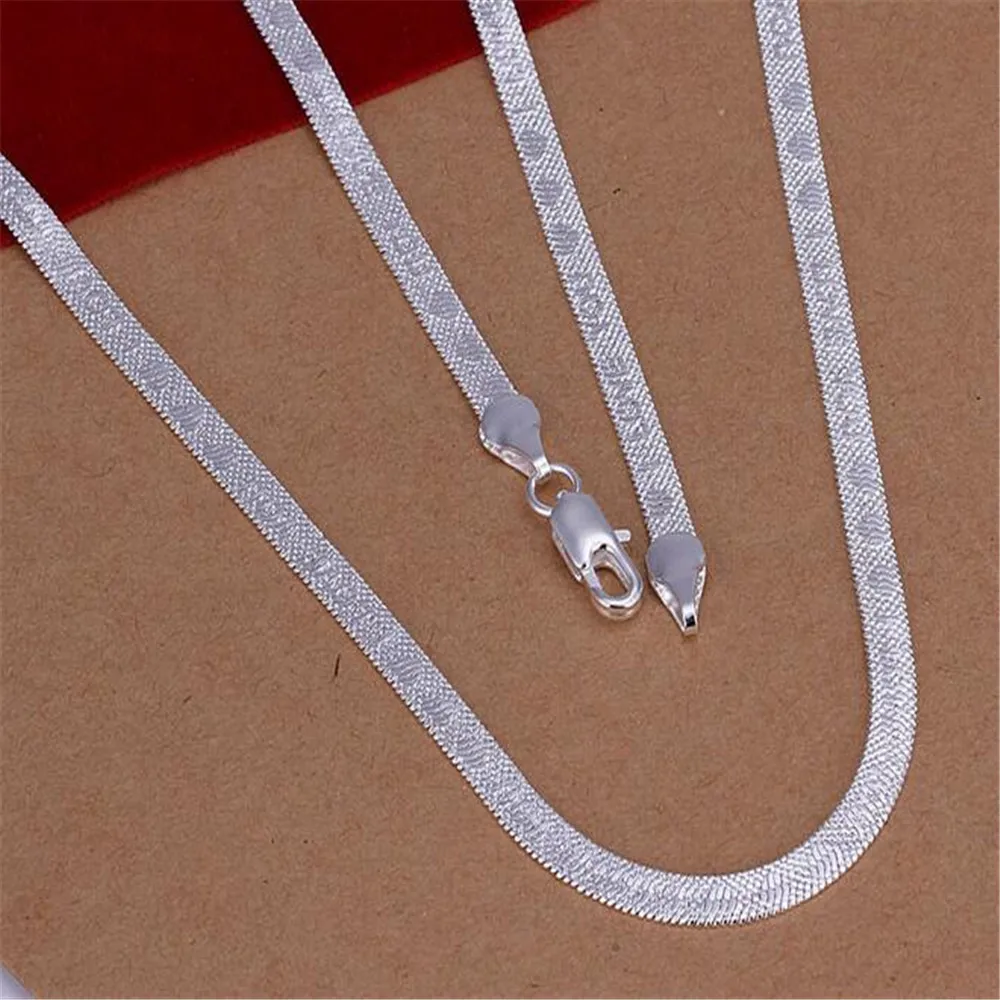 Ожерелье на плоской подошве с буквенным принтом Новинка Серебро 925 пробы Цветная