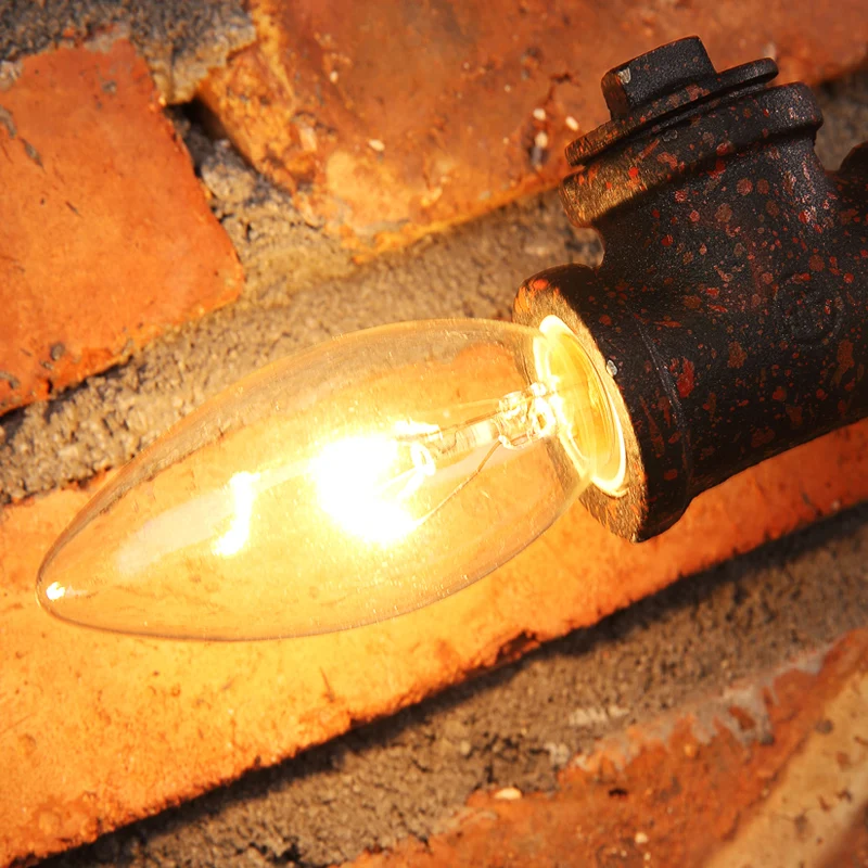 Креативный старинный водопровод Настенный Светильник Бра Американский Винтаж