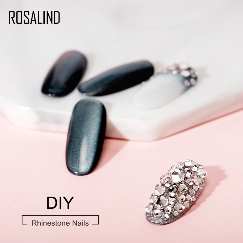 ROSALIND 2 в 1 верхнее покрытие страз гель для ногтей сильный клей украшения со