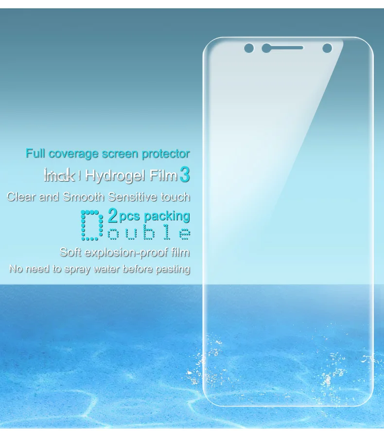 Imak для Asus Zenfone Max Pro M1 ZB601KL ZB602KL защита экрана полное покрытие гидрогель III 2 шт Защитная пленка не стекло