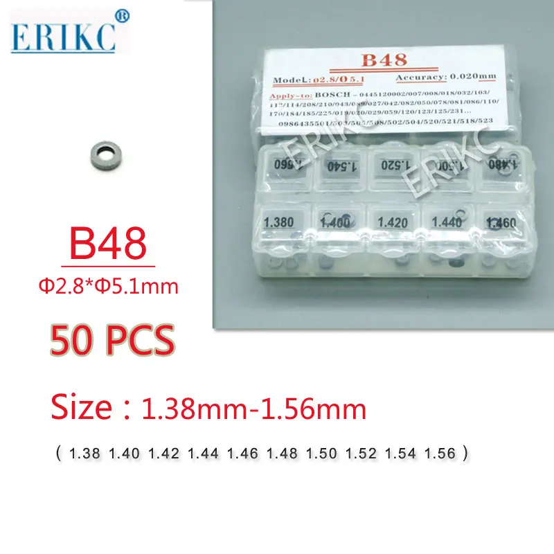 Прокладки для инжектора ERIKC B11 B12 B13 B14 B16 B21 B22 B23 B24 B25 B26 B31 B48 клапан форсунки