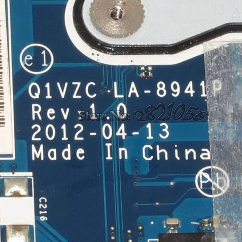 NOKOTION NBSH011003 NB. SH011.003 Q1VZC LA-8941P основная плата для ноутбука acer 756 материнская плата DDR3 Celeron 877 cpu