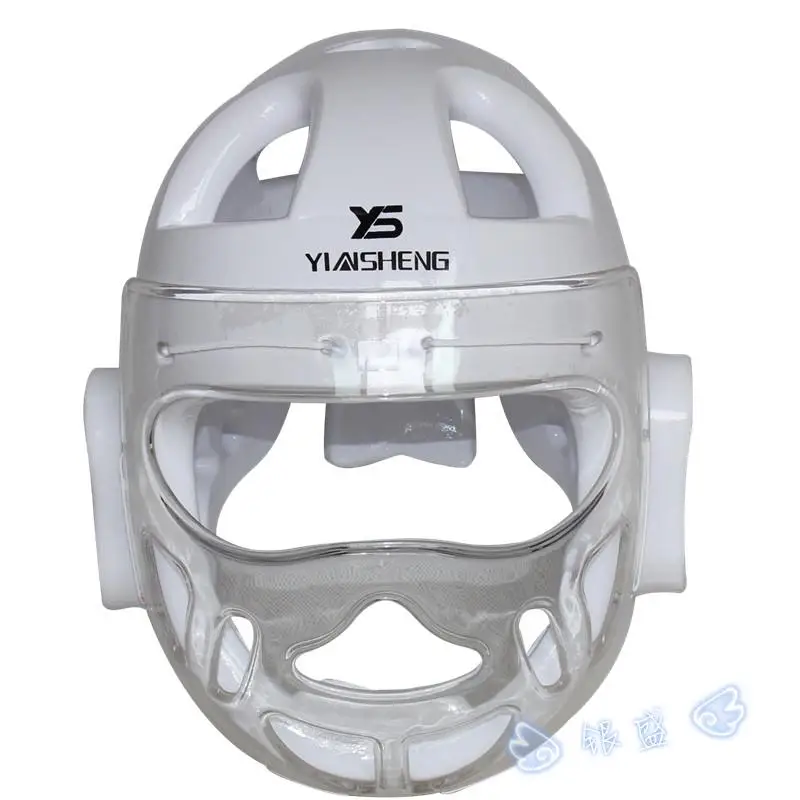 YS karate helmet Красный Синий PU для взрослых мужчин женщин детей борьба каратэ шлем тхэквондо головы шестерни протектор Защита ММА Муай Тай Бокс головные уборы - Цвет: YS karate helmet