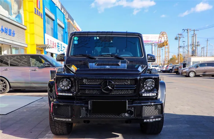 G класса w463 G63 g65 G500 головной светильник крышка с светодиодный светильник s светодиодный дневные ходовые светильник S для w463 G63 G65 G500 4*4 светодиодный рабочий светильник