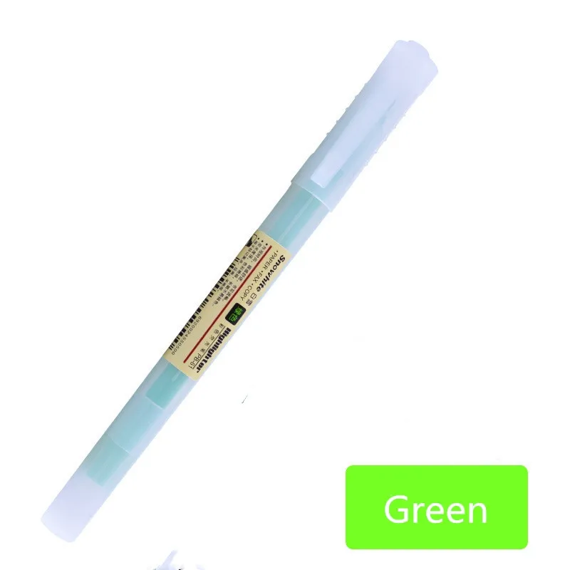 Green Climemo 1 шт. милый мягкий Лайнер Маркер флуоресцентная ручка Kawaii мягкий лайнер Сделай Сам пастельный Жидкий Мел маркер - Цвет: Green
