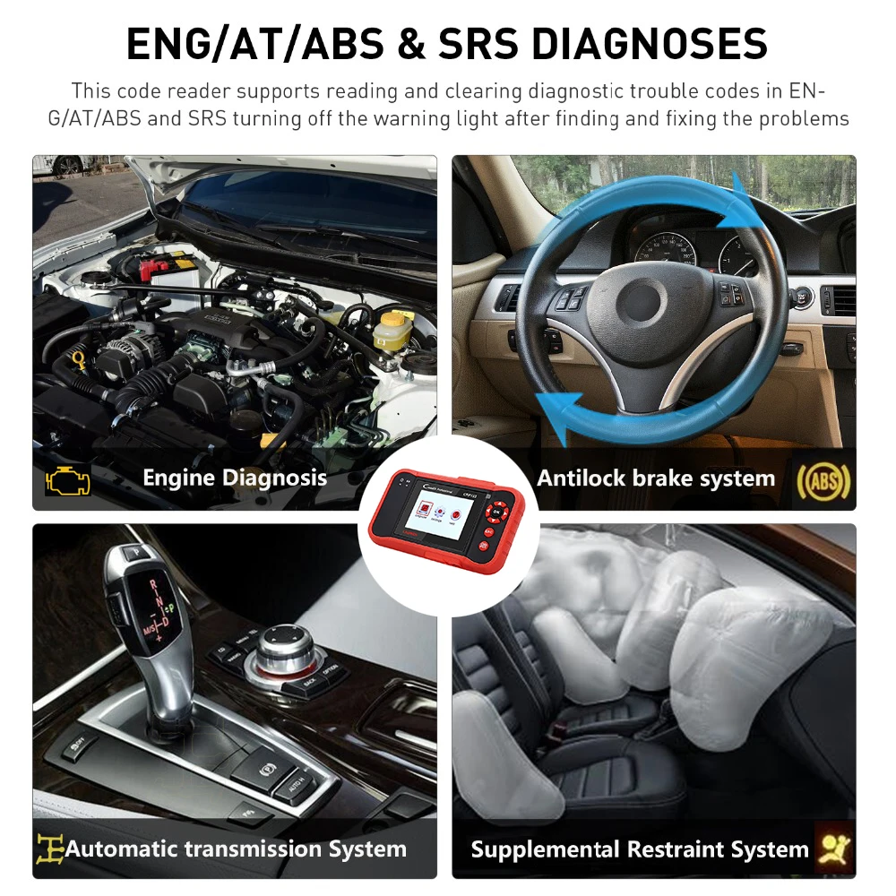 Launch X431 Creader CRP123 автомобильный диагностический инструмент для ENG/AT/ABS/SRS + EPB/Oil/SAS reset
