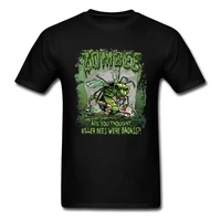 virus plus killer bee equals zombie strange style t shirt design halloween cartoon tops tees for men drop shipping