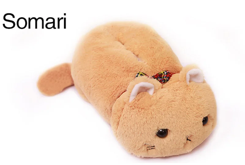 30 см Kawaii Мультяшные японские кошки Kuro Mikenezumi плюшевые животные в форме кошки тканевый чехол держатель для салфеток Декор для дома - Цвет: BROWN