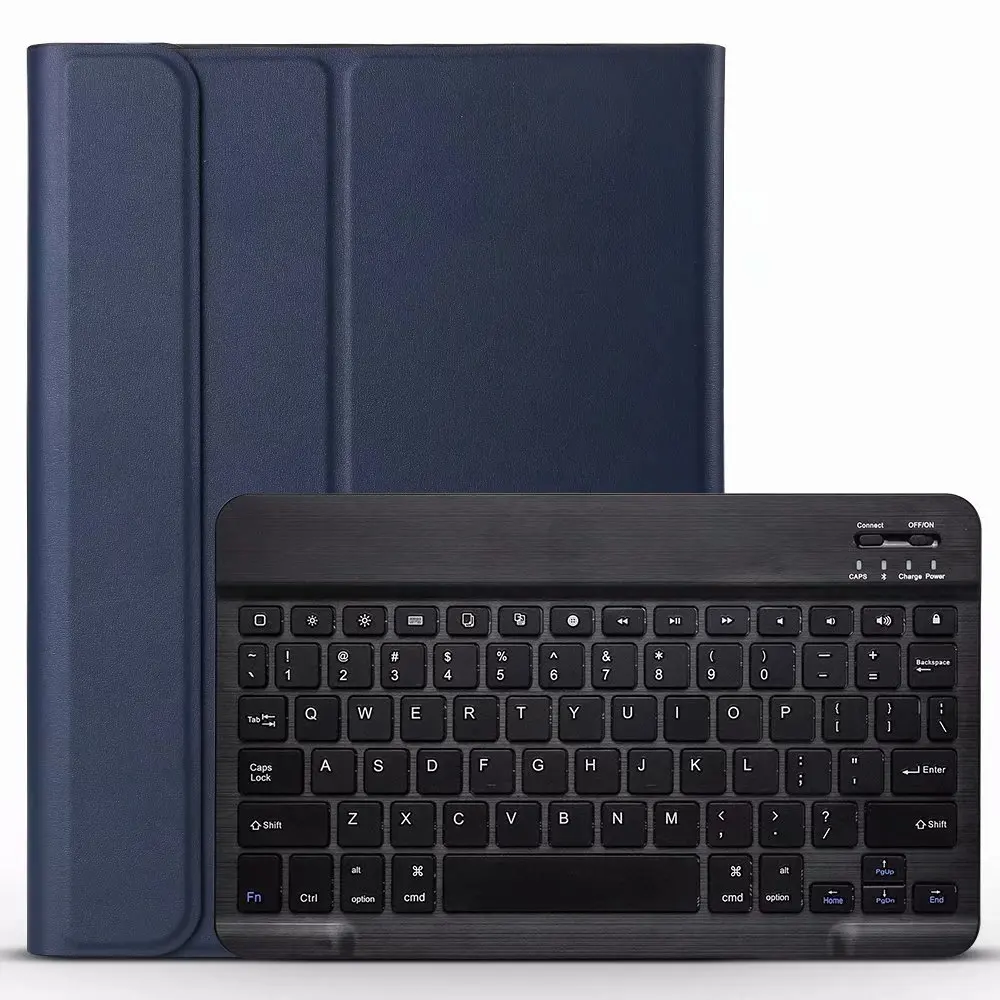 Съемный беспроводной чехол с клавиатурой Bluetooth для huawei MediaPad M5 Lite 10 BAH2-L09/W19 DL-AL09 10,1 ''чехол с подставкой+ чехол - Цвет: Синий