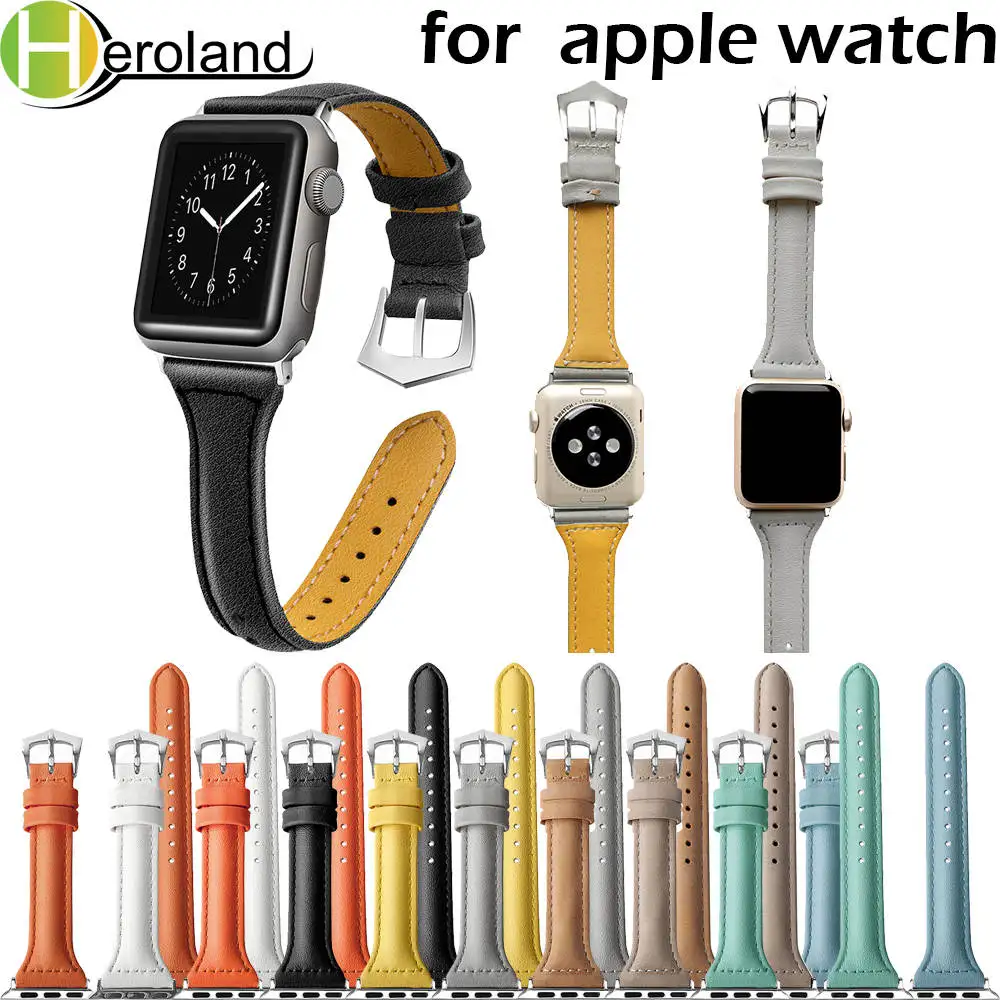 

Strap leather loop bands for Apple Watch 38mm 42mm 40mm 44mm Replacement Wristband for i watch series 4 3 2 1 watch band fashion