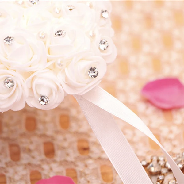 Wedding Decorations Chic Heart-Shape Flowers Valentine'S Day Gift Ring Pillow Party Decor | Украшения и аксессуары