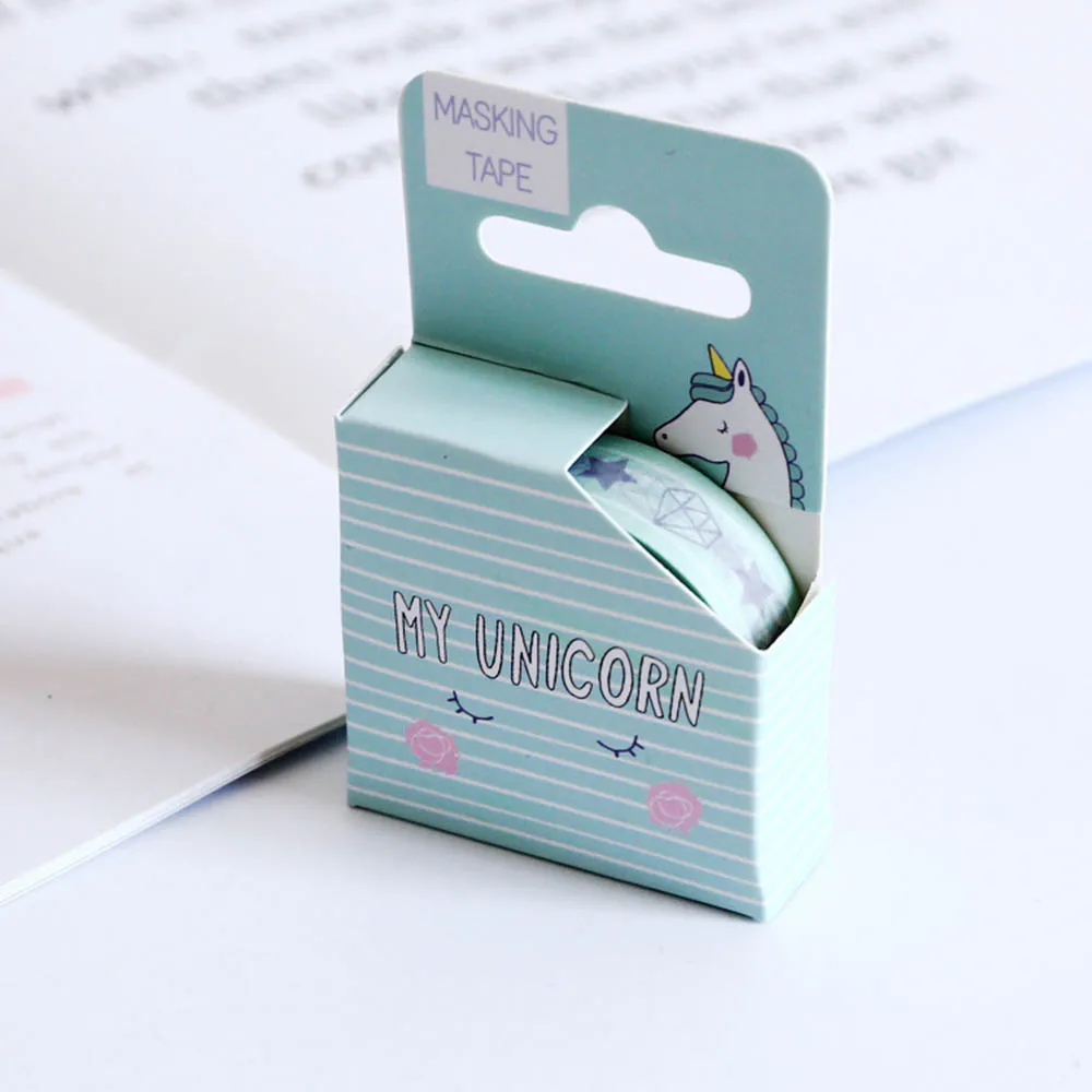 2Pcs/lot 15mm*5m My Unicorn Washi Tape Adhesive DIY Scrapbooking Sticker Label Masking | Канцтовары для офиса и дома
