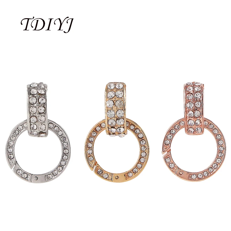 

TDIYJ 10Pcs Hot Sale Mixed Cz Crystal Spring Clasp fit for Floating Memory Locket Pendants for Women Jewelry