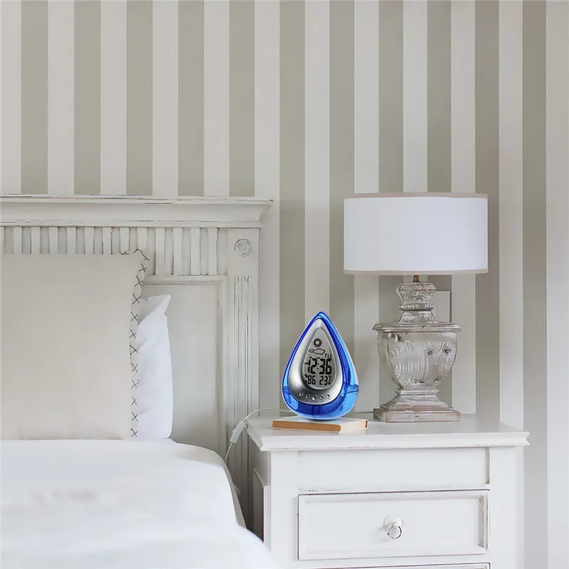 Новейшие цифровые часы для ванной комнаты с питанием от воды экологичные