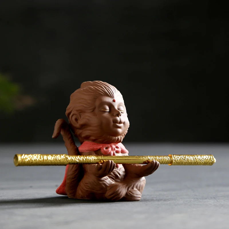 Милая маленькая Обезьяна Король Ци Тянь да Шэн Бутик Исин чай ПЭТ ручка держатель